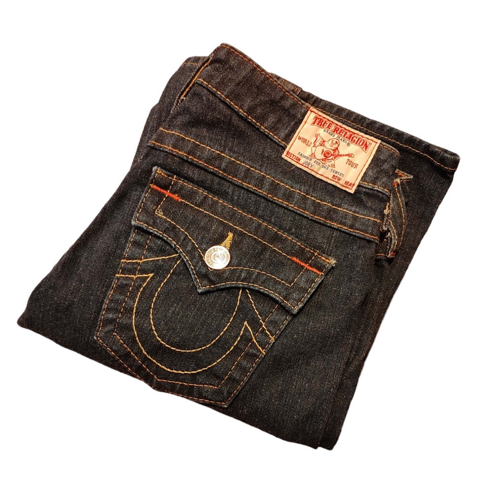 True Religion Women's Joey Flare Leg Darkwash - Size 28